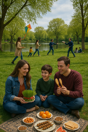 families on a picnic
