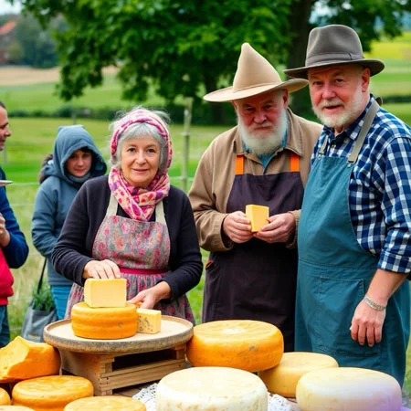 Visitors having a tour of the farm