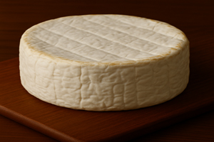 around block of camembert cheese